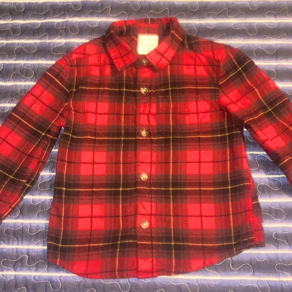 Red And black flannel , Jumping Beans